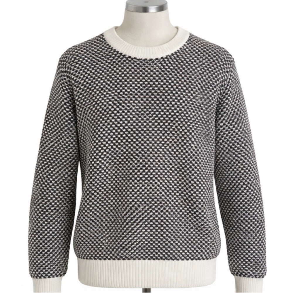 Lee Cooper Nautical Preppy Crewneck Sweater Textured Cottagecore Knit Pullover L